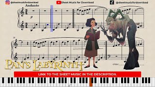 Pan´s Labyrinth Lullaby Piano Version  Sheet Music [upl. by Nwahsyt]