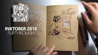 Inktober 2018 flipthrough [upl. by Odlavso]