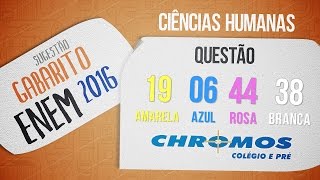 Gabarito ENEM 2016 CHROMOS  Prova Amarela Questão 19 [upl. by Landmeier]