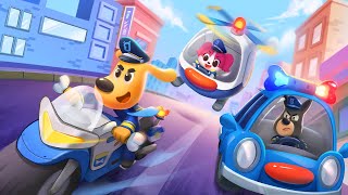 Police Chase Runaway Thieves  Police Cartoon  Kids Cartoon  Sheriff Labrador [upl. by Lady]