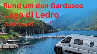 Stellplatz  Campingplatz Pieve Ledrosee  Lago di Ledro Gardasee Rundreise Wohnmobil [upl. by Hellah]