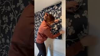 Prepasted wallpaper install diyprojects homeimprovement wallpaper [upl. by Halladba143]