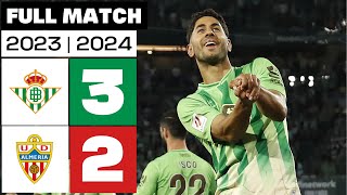 Real Betis 32 UD Almería  PARTIDO COMPLETO  LALIGA EA SPORTS 202324 [upl. by Attegroeg]