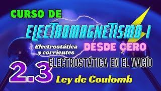 Ley de Coulomb ElectroVacío Curso de Electromagnetismo I desde Cero 23 [upl. by Eachelle]