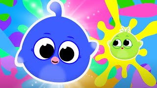 Éclate les Ballons 🎈 Chanson des couleurs 🟢🔵🟠⚫ Anglais facile  Dessin Animé Pour Bébé [upl. by Ester]