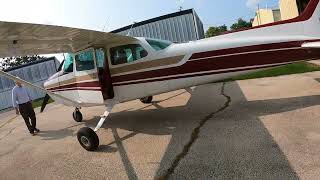 Rolling Airplane out of Hanger 1980 Cessna 172 Skyhawk Aircraft Poplar Grove Illinois 23 July 23 [upl. by Ayenat]