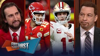 Mahomes wins SB MVP ‘greatest accomplishment’ amp Purdy impress in loss  NFL  FIRST THINGS FIRST [upl. by Latty]