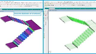 Staircase Design using by Staad Pro V8i [upl. by Rebane]