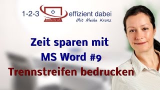 Zeit sparen mit MS Word 9 Trennstreifen bedrucken [upl. by Dinny]