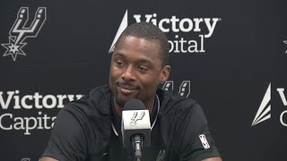 Forward Harrison Barnes talks joining San Antonio Spurs connecting with teammates [upl. by Eerihs306]