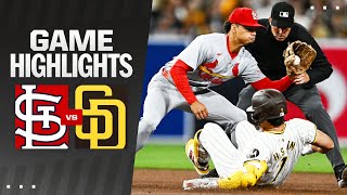 Cardinals vs Padres Game Highlights 4124  MLB Highlights [upl. by Jael]