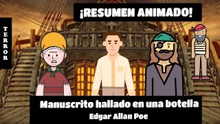 Resumen Manuscrito hallado en una botella Edgar Allan Poe audiolibro animado [upl. by Scholz]