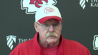 Chiefs vs Panthers Andy Reid discusses matchup in Carolina Xavier Worthy teams injuries [upl. by Jews891]