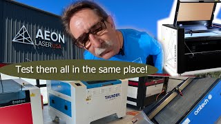 Best CO2 laser Test them in one place Aeon Omtech Thunder Boss [upl. by Navonod]