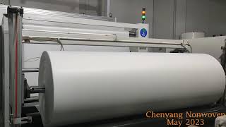 100Plant Fiber Spunlace Nonwoven Jumbo Roll Production Process [upl. by Yruam]