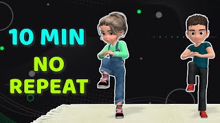 10 MIN AEROBIC WORKOUT FOR KIDS  NO REPEAT [upl. by Enyrat]