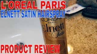 ✅ How To Use LOreal Paris Elnett Satin Hairspray Review [upl. by Quartana]