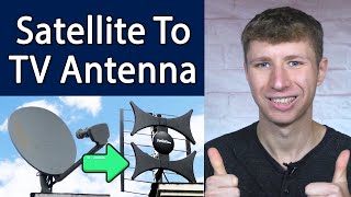 How To Convert a Satellite Dish to a TV Antenna for Free Channels [upl. by Annahpos]