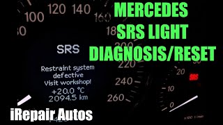 Mercedes SRS Light Diagnosis And Reset  DIY  iRepair Autos [upl. by Naiva635]