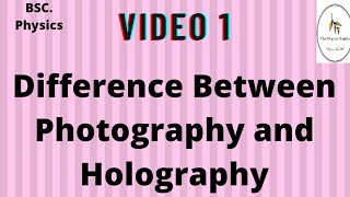 Difference Between Photography and Holography  Holography Video 1 [upl. by Anirbus]