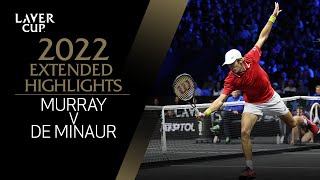 Andy Murray v Alex de Minaur Extended Highlights  Laver Cup 2022 Match 3 [upl. by Nosrettap]