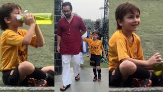 Taimur Ali Khan Spotted Playing Football ⚽ in Ground 💖📸 [upl. by Marjie]