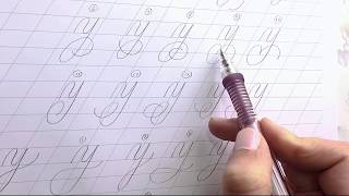 Calligraphy Flourishing For Beginners 25 Ways To Flourish quotYquot calligraphy flourishing [upl. by Bill]