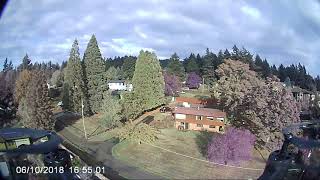 Quelima SQ13 camera attached to a KY601S dronequadcopter crashing into the neighbors garden [upl. by Klecka349]