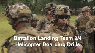 USMC Battalion Landing Team 24 Helicopter Boarding Drills [upl. by Lustig]