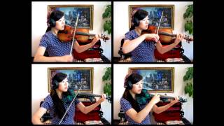 One Woman String Quartet  Bartender by Lady Antebellum violin cover [upl. by Ilocin377]