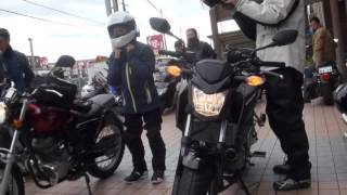 素敵な女性ライダーとツーリング 2014 HONDA・CB250F 2014 ホンダ・CB250F MC43 2010 ホンダ・CB223S クラシックストリー [upl. by Nivak]