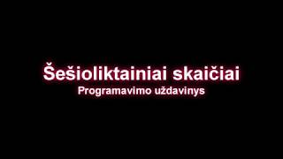 Informatikos VBE 2017  Šešioliktainiai skaičiai [upl. by Faus]