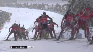 Biathlon World Cup 2016 stage 5  Mens Mass Start race [upl. by Na683]