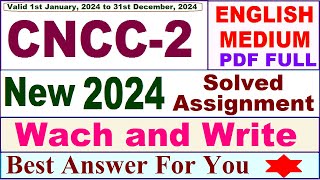 CNCC 2 solved assignment 2024 in English  cncc 2 solved assignment 202324  cncc2 2024 [upl. by Ohaus]