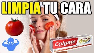 LIMPIA y BLANQUEA tu CARA con ESTO TOMATE Y PASTA dental  Remedios caseros [upl. by Jareb]