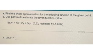 Linear Approximation of the function at the given point basicmathssolutions510 [upl. by Esdnil]