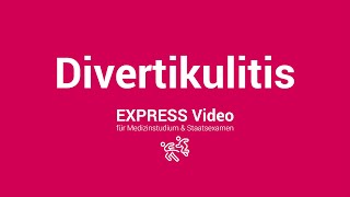 Divertikulitis  EXPRESS Video  MedizinWissenorg [upl. by Milena]