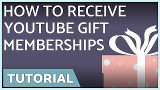 How to Opt In and Receive Gift Memberships to YouTube Channels Desktop Only [upl. by Tasha]