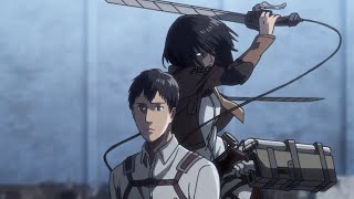 Armin and Mikasa tried to stop Bertholdt  Episode 52 no subs [upl. by Oleta]