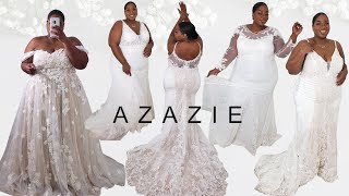 ONLINE WEDDING DRESS HAUL  PLUS SIZE TRY ON  UNDER 500 AZAZIE 2021 [upl. by Skipton]