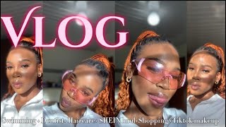 vlog  swimming  hair care mini SHEIN haul shopping southafricanyoutuber weeklyvlog beauty [upl. by Ronica]