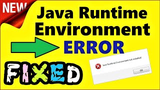 Java Runtime Environment not found FIX  How to install Java JRE Error on Windows 10  8  81  7 [upl. by Frans]