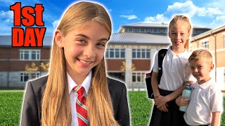 Hollys FIRST DAY AT SECONDARY SCHOOL spend the week with us [upl. by Ynohtnacram]