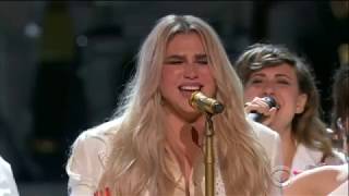 Kesha Camila Cabello Cyndi Lauper quotPRAYINGquot 60th Grammy Awards Full Performance 2018 HD 1080p [upl. by Udale974]