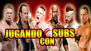 WWE 2K16 JUGANDO CON SUBS ONLINE  Cena vs The Rock vs Brock Lesnar vs HBK vs Sheamus vs Undertaker [upl. by Nimajnab]