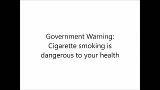 Government Warning Cigarette smoking is dangerous to your health PAL audio [upl. by Ellezaj]