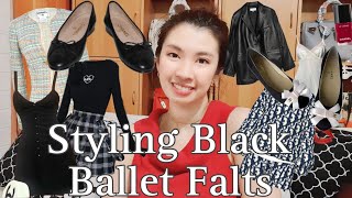 Styling Ballet Flats  Outfit Ideas  Dress Shirts Black Bright Colors [upl. by Airretnahs]