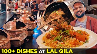 100 Dishes at Lal Qila Buffet  The Top Buffet Restaurant from Karachi in Dubai [upl. by Kcirddet]