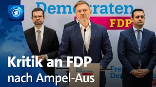 Empörung bei SPD und Grünen nach Berichten über FDPPläne für AmpelAus [upl. by Firestone837]