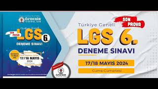 1718 MAYIS 2024 ÖZDEBİR LGS 6 SON PROVA DENEME YORUMLARI  ÖZDEBİR LGS CEVAP ANAHTARI NE ZAMAN [upl. by Zasuwa244]